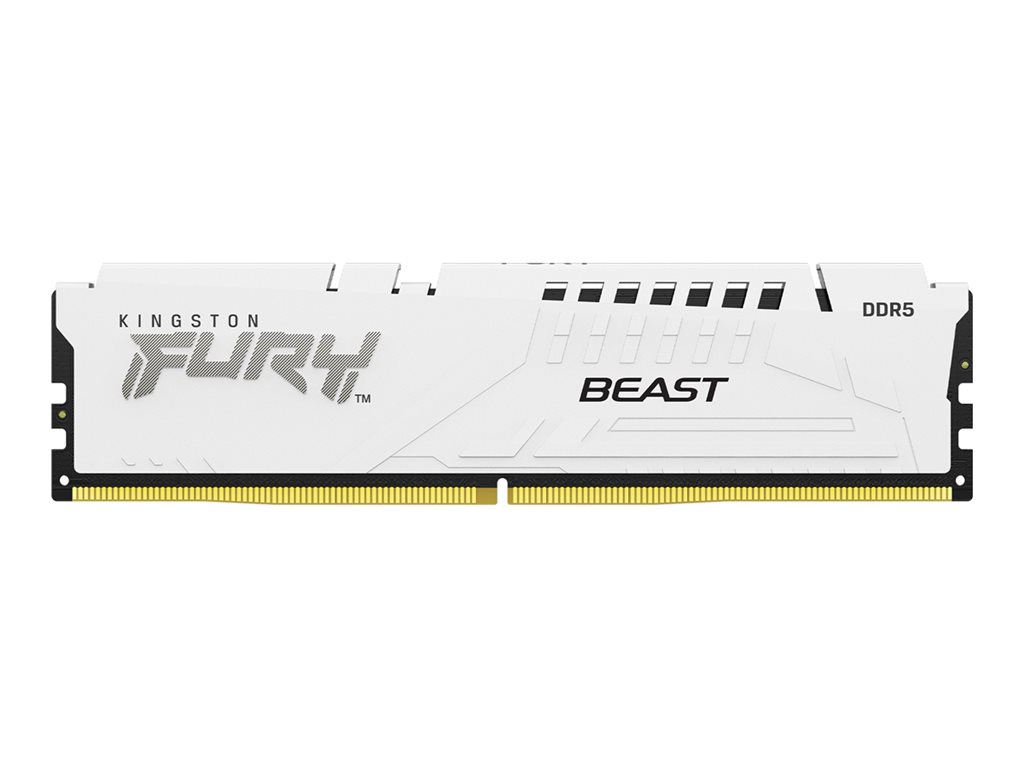 Kingston FURY Beast - DDR5 - Modul - 16 GB - DIMM 288-PIN - 6400 MHz / PC5-51200 - CL32 - 1.4 V - ungepuffert - on-die ECC - weiß